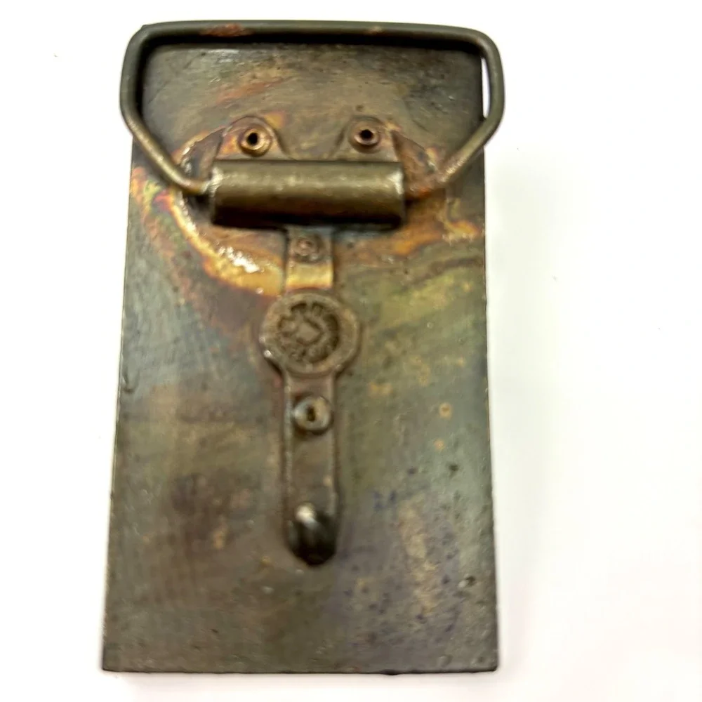 Vintage Woods Equipment Belt Buckle Solid Brass Tech-Aero Maker's Mark 1970-1980